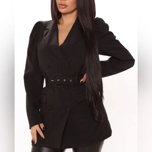 Puff Sleeve Coat Small